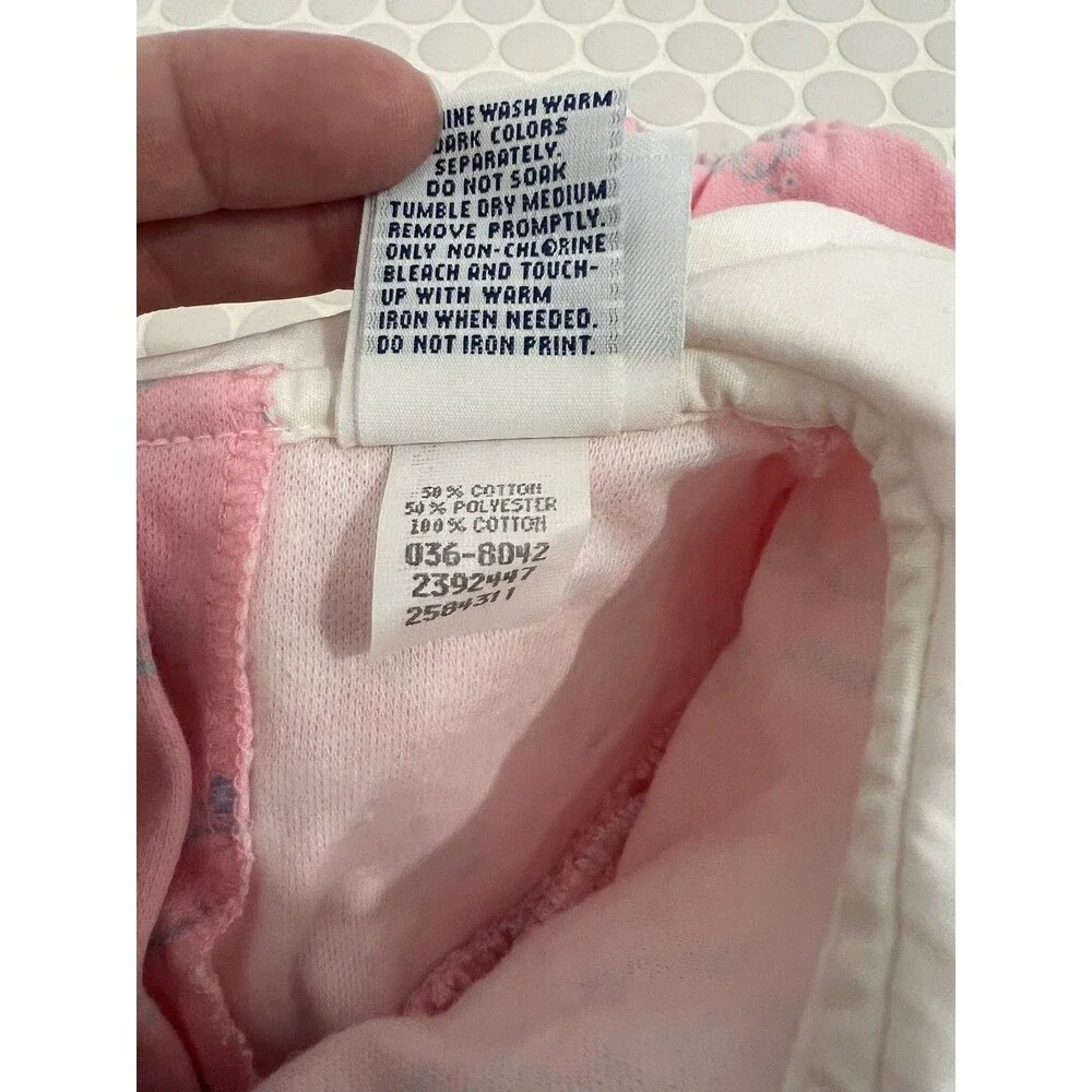 Osh Kosh Baby B'Gosh Vintage Pink Floral Bubble Romper One Piece Size 6-9 Month